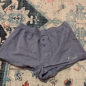 Blue Gray VS/ Pink Button-Up Shorts